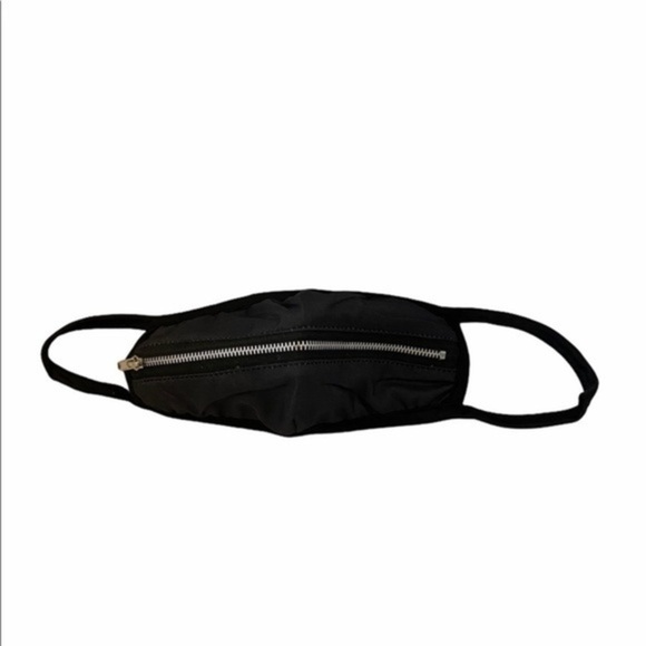 Fashion Cotton Zippered Face Mask Black - Picture 1 of 5